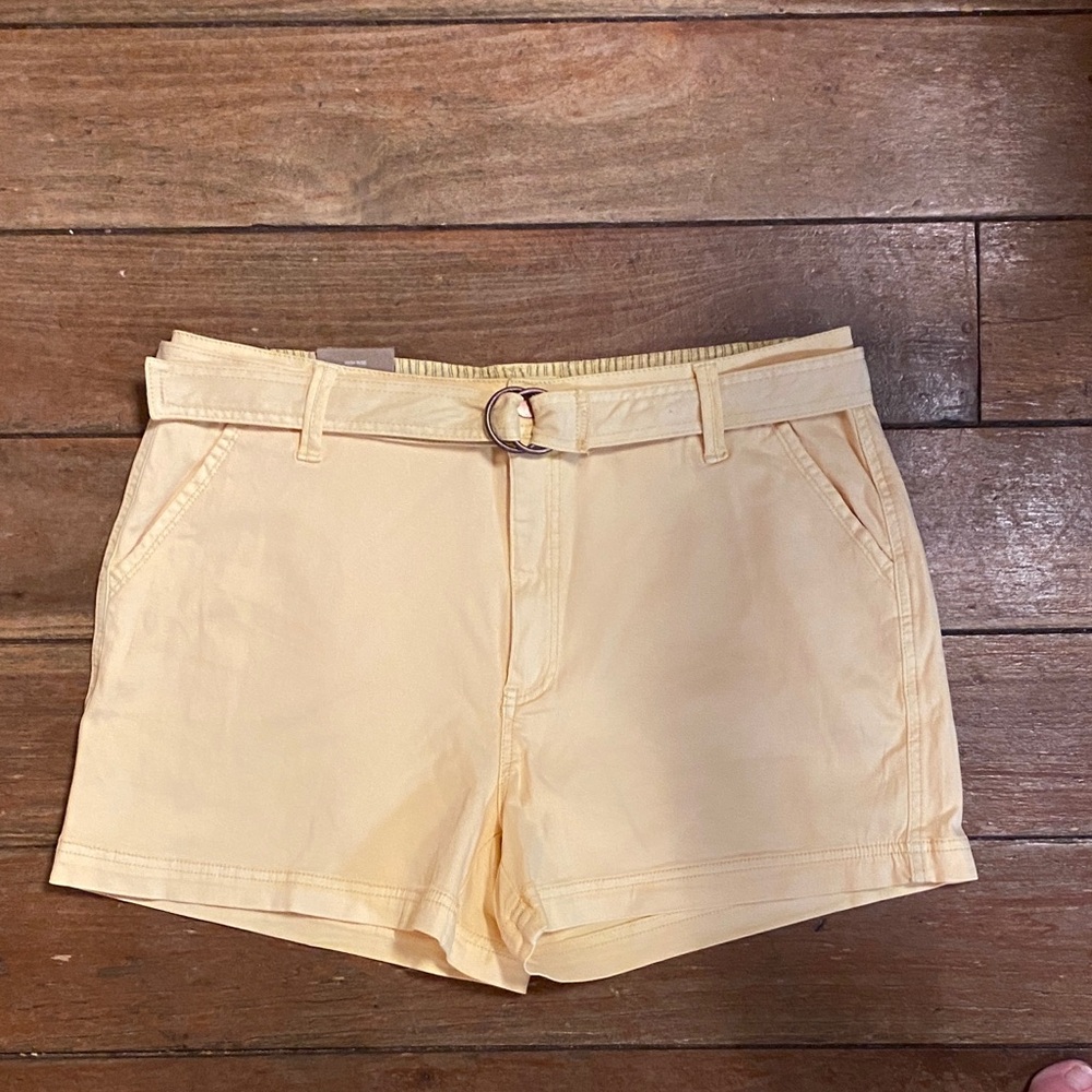 BKE High Waist Yellow Women's Shorts